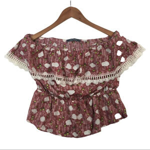 NEW Peppermint Boho Off Shoulder Blouse L